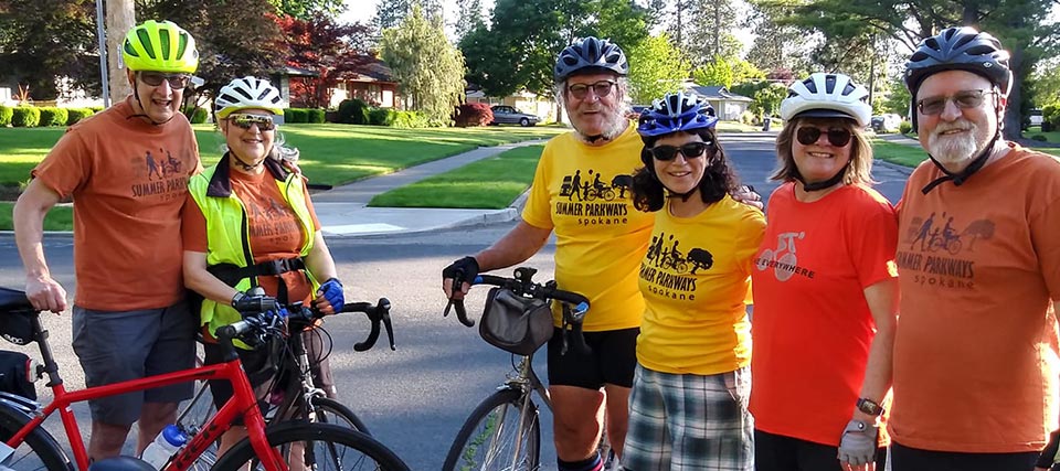 Spokane Summer Parkways Bikers